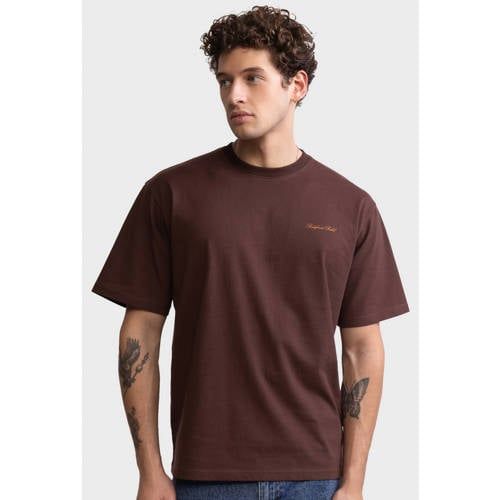 Redefined Rebel Redefined Rebel boxy T-shirt - donkerbruin