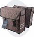 Voltano Dubbele Fietstas Crimson Leaf - Zwarte Met Grijze Bloemen - 38 Liter - 100% Waterdicht Polyester