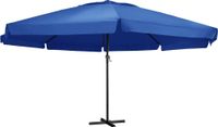 Maison Exclusive - Parasol avec mât en aluminium, 600 cm, bleu azur