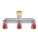 BRADAS Verdeelstuk voor kraan, binnendraad 3/4", 3-weg, buitendraad 3/4" met ventielen, model BR-BR-3134