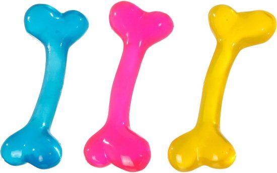 FLAMINGO - Hondenspeelgoed Botten - 20 cm - geel
