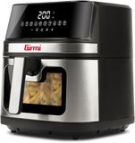 Girmi FG80 Enkel 8 l Vrijstaand 2200 W Heteluchtfriteuse Zwart, Roestvrijstaal