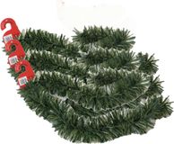 Gerimport Kerstslingers 3x stuks glitter groen folie lametta 180 x 12 cm extra brede slinger/kerstboom versiering