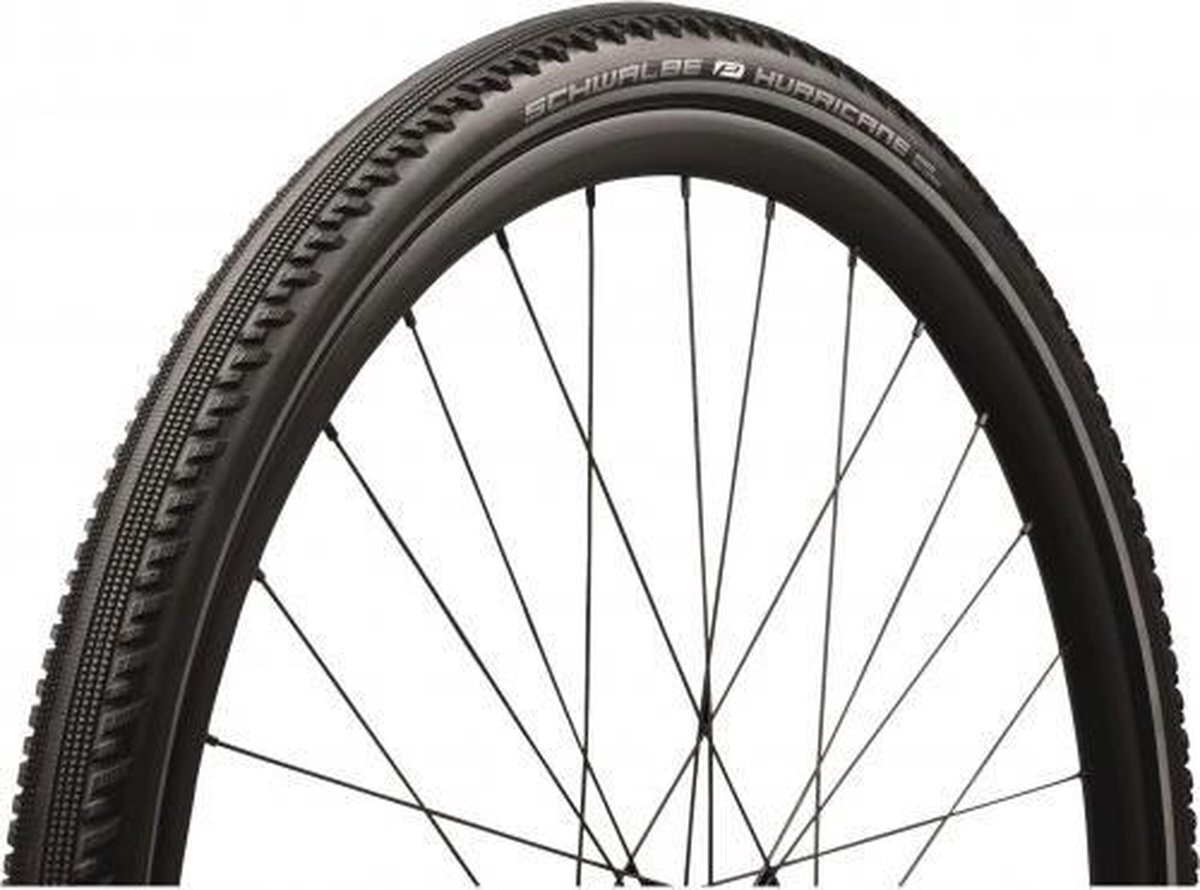 Schwalbe btb 28x1.60 Hurricane RaceGuard reflectie zwart