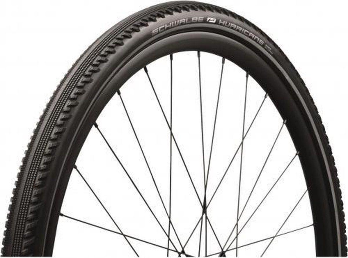 Schwalbe Hurricane RaceGuard - 28x1.60 - Zwart - Reflectie