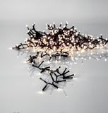 EGLO Crispy Ice White Lichtsnoer voor buiten, kerstverlichting, tuin, led-ketting, kunststof, zwart, kunststof, transparant, warm wit, IP44, 1600 cm