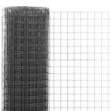 Merkloos / Sans marque Kippengaas Geplastificeerd - 10 x 0.5 Meter - Fijnmazig 12x12 mm - PVC Coating Grijs - Volièregaas - Muizengaas - Antraciet