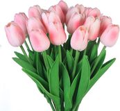 Veryhome Tulipes artificielles en latex, toucher réaliste, pour mariage, chambre, maison, hôtel, décoration de fête et décoration DIY