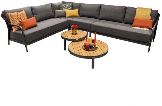 Trestino Dune Hoek Loungeset 6 dlg - Antraciet
