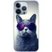 Apple iPhone 13 Pro Siliconen hoesje Kat met bril