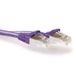 ACT Paarse 0,5 meter LSZH SFTP CAT6A patchkabel snagless met RJ45 connectoren FB8700