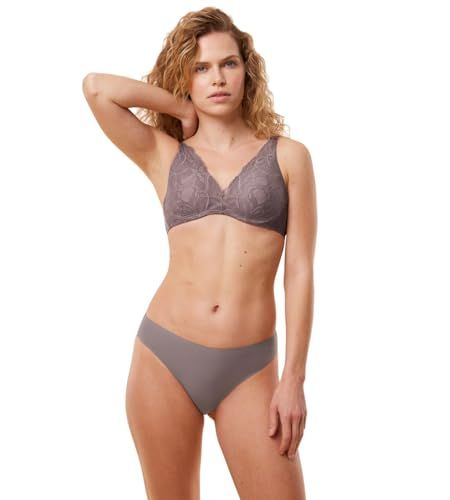 Body Make-up Illusion Lace Highleg Tai - Pigeon Grey - Size 40