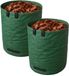 Unyqoos® Set de 2 grands sacs à déchets de jardin avec poignées robustes et anneau de renforcement