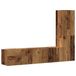 vidaXL TV-wandkasten - Set van 3 - Bewerkt Hout - Oud Houtkleurig