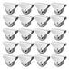Wagner Design 02075620 meubelwiel, 20 stuks, diameter 30 mm, hoogte 35 mm, zacht verzinkt staal, grijs, schroefplaat, 20 x 45 mm, draagvermogen 45 kg