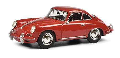 Schuco 450879400 Porsche 356 SC Coupé, interieur zwart, hars, modelauto, 1:43, rood, gelimiteerde oplage