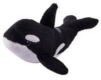 Wild Republic Pocketkins Eco Orca, pluche dier, 12 cm, pluche speelgoed, gemaakt van gerecyclede materialen, milieuvriendelijk, zwaardwalvis
