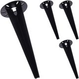 Merkloos Relaxdays Grondanker voor tuinlamp - set van 4 - 30 cm - zwart
