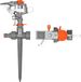 Bradas WHITE LINE WL-6103 - Pulsatiesproeier op Pen - Sectorsproeier - Bereik tot 450 m² - Wit/Grijs