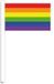 Fun & Feest Party Gadgets Goodies and Living Groothandel Zwaaivlaggetjes met regenboog 12 x 24 cm
