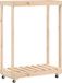 vidaXL Houtblokhouder met wielen 76,5x40x108 cm massief grenenhout