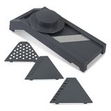 Culinare Mandolinesnijder met meerdere messen, groente-, kaashakselaar en rasp, 4 verwisselbare messen, veiligheidsbescherming, antislip bodem
