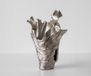 Vase Corallo B37 x T18 x H48 cm Aluminium Platin Fait main