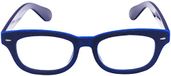 Contacta Velvet blauw +1,50 - leesbril met fluwelen textuur - zwart malve - met brillenetui - 30 g