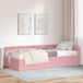 Maison Exclusive - Lit cadre avec sommier intégré, 2 pièces, rose, 100 x 200 cm, en velours