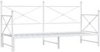 vidaXL Slaapbank met onderschuifbed zonder matras 90x200 cm staal wit