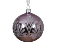Decoris Kerstballen glas d8 cm fris lila P
