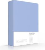 Romanette Flanellen Hoeslaken - Blauw - 1-persoons (80x200 cm)