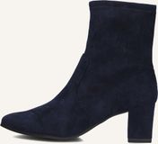 Stefano Lauran 25354 Enkellaarsjes Dames Blauw Suède Blokhak Ritssluiting Maat 38