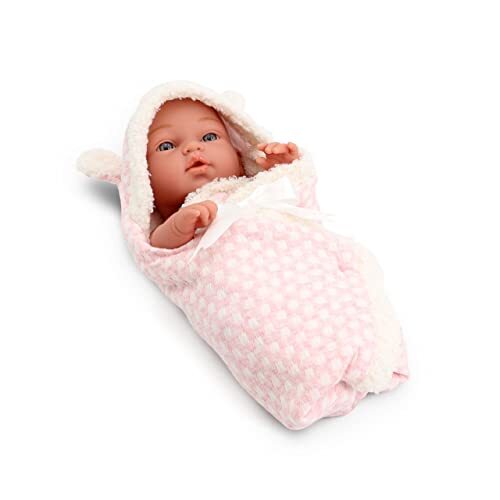 Tachan - babypop 30 cm, met roze ruchellaag, realistische fysica, beweegbare ledematen (CPA Toy Group Trading S.L. 788T00621)