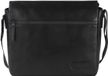 JOST Leren Business tas Schoudertas met laptopvak Aarhus Shoulder Bag Black Zwart