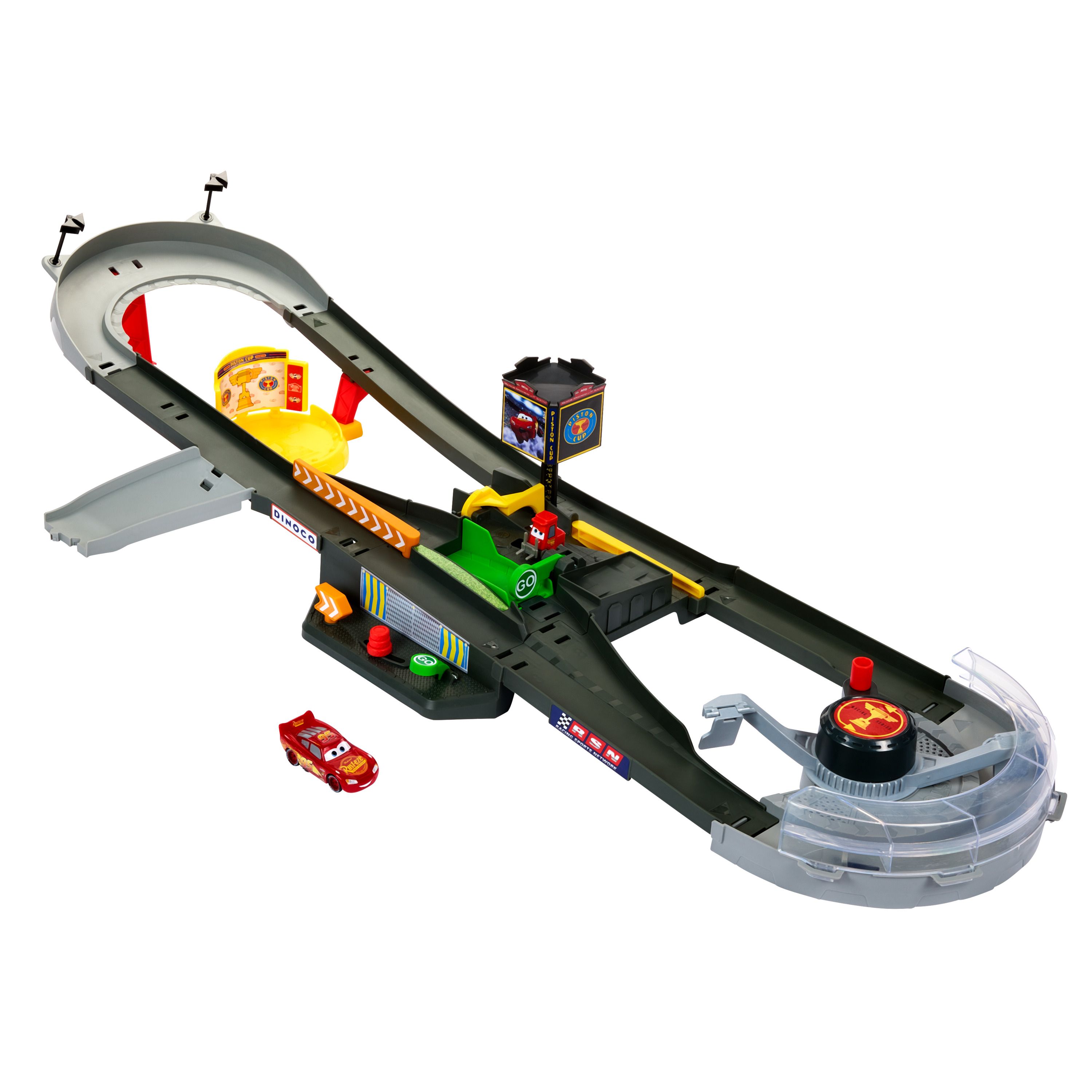 Mattel Disney Pixar Cars Piston Cup Racebaan Speelset - Voertuig & Circuitset - Multicolour