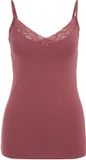 WE Fashion Dames singlet met kant - oudroze