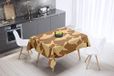Bonamaison Tafelkleed, Anti-Mold, Sneldrogend, Waterdicht, 100% Polyester Tafellaken, Bruine tinten, 140 x 140 Cm