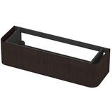 INK - Meuble bas arrondi placage 1 tiroir fermeture douce pour poignées - 1400x450x350 mm - Placage foncé