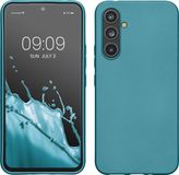 kwmobile telefoonhoesje geschikt voor Samsung Galaxy A54 5G - Hoesje voor smartphone - Back cover in Metallic carabisch blauw