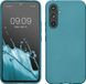 kwmobile telefoonhoesje geschikt voor Samsung Galaxy A54 5G - Hoesje voor smartphone - Back cover in Metallic carabisch blauw