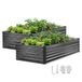 VEVOR Verhoogd tuinbed, Metaal, Set van 2, 203x102x46 cm