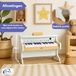 Coemo Kinderpiano Speelgoed Muziekinstrument Keyboard voor Kinderen, Hout, Wit 42x25x29 cm