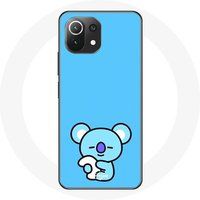 Maniacase Hoesje voor Xiaomi Mi 11 Lite Bangtan BTS BT21 Koya RM Blauwe Achtergrond
