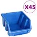 Vert kaki Boîtes de rangement et panneaux muraux - Système de tri mural - Lot de 48 pièces - Plastique - Pour petites pièces et outils
