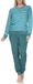 Normann Pyjama femme en tissu éponge avec poignets, aspect rayé, aussi en grandes tailles