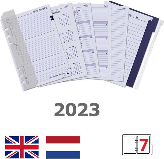 Kalpa 6307-25 A5 Agenda Planner Vulling 1 Week per 2 Paginas Jaardoos NL 2025