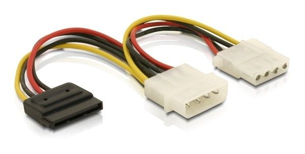 DeLOCK Cable Power SATA HDD > 2x 4pin male/female