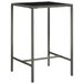 vidaXL Tuinbartafel 70x70x110 cm poly rattan en glas grijs
