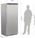 Polar RVS bewaarvriezer 600 Ltr